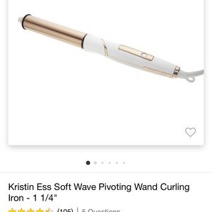 Kristen Ess softwave 1 1/4” curling wand